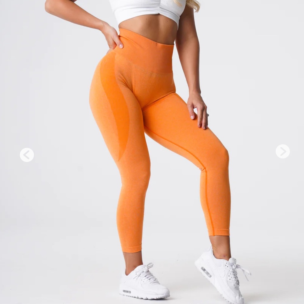 NVGTN sunset orange Contour Seamless Leggings